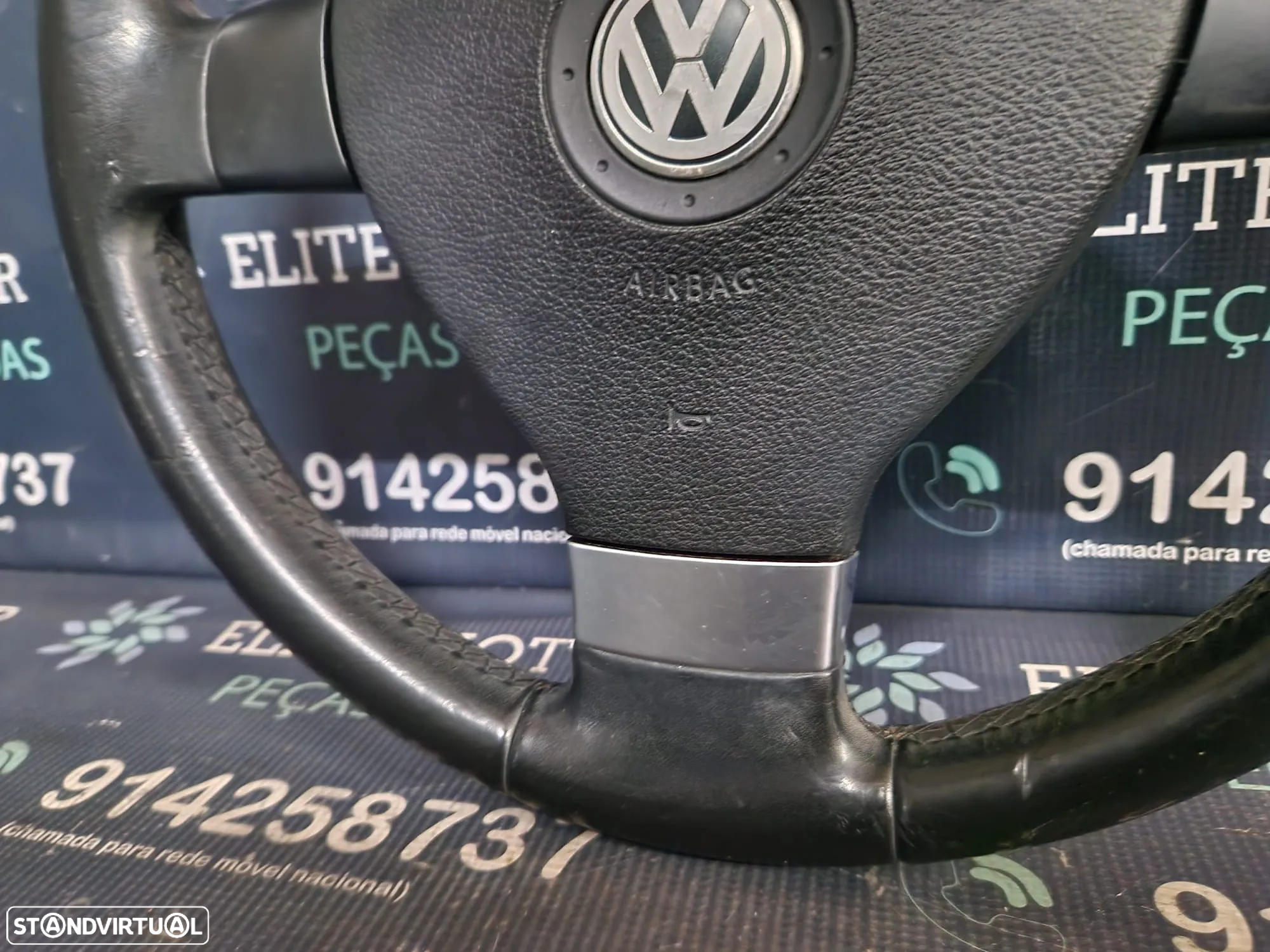 Volante usado pele com airbag VW GOLF V 5 JETTA PASSAT TOURAN CADDY - 4