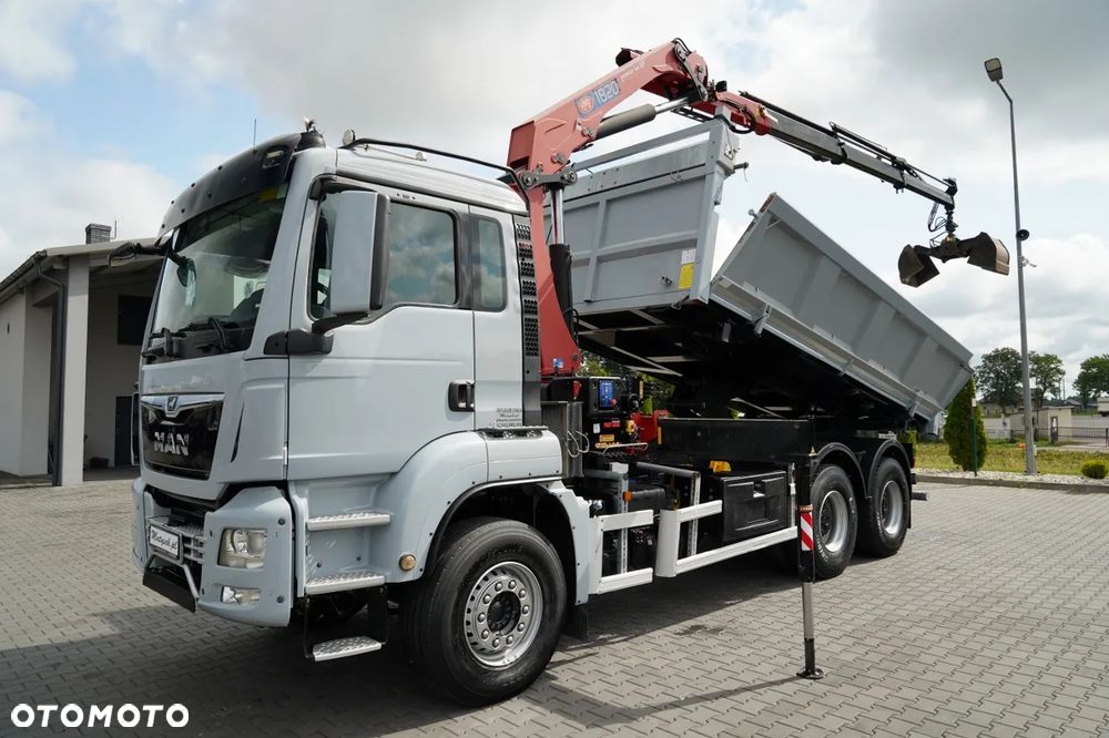 MAN TGS 33.360 / 6x4 / WYWROTKA + HDS HMF 1820 K-RC / wysów 10m / HYDROBURTA / CHWYTAK / NAVI / MANUAL / SPROWADZONY - 2