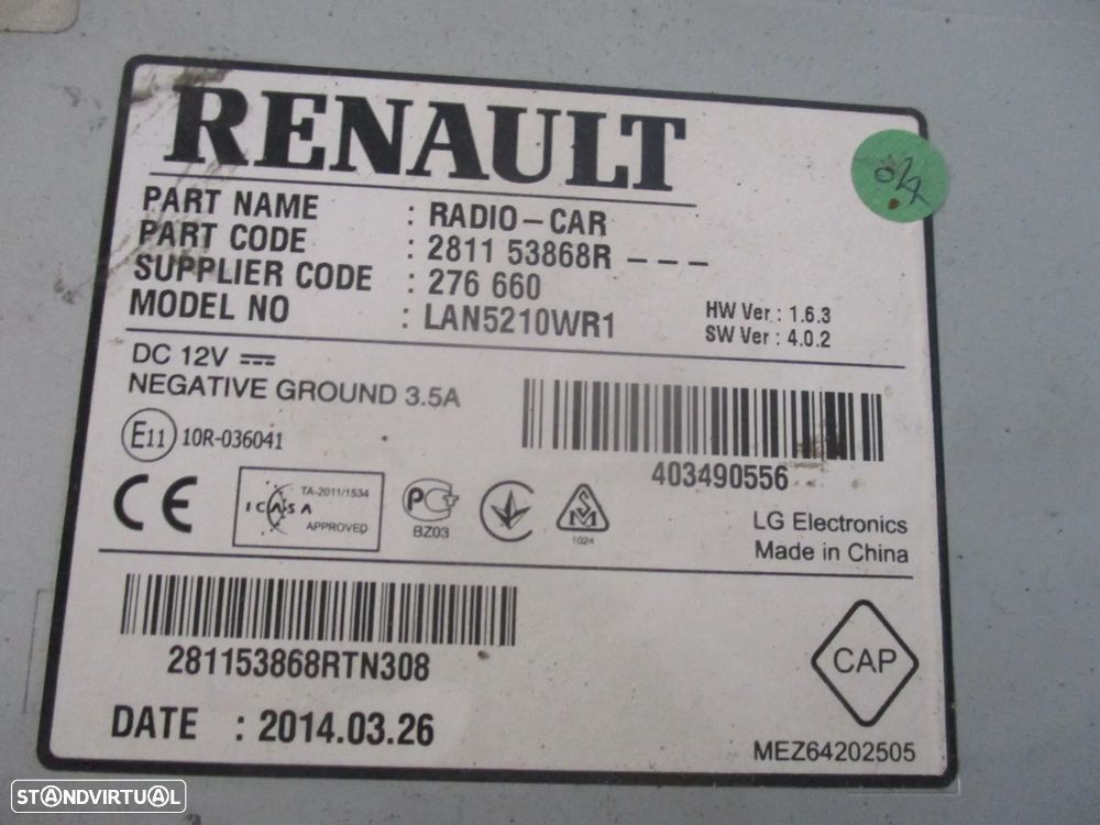 Radio Renault Clio 4 IV - 3