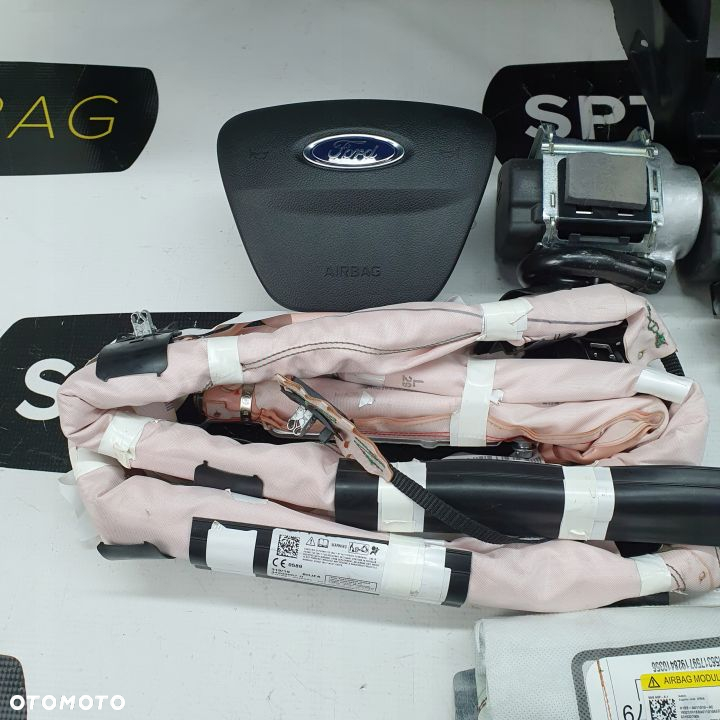 FORD FIESTA MK8 DESKA ROZDZIELCZA KONSOLA KOKPIT PULPIT PODUSZKI AIRBAG AIR BAG PASY KURTYNY KIT SET - 7