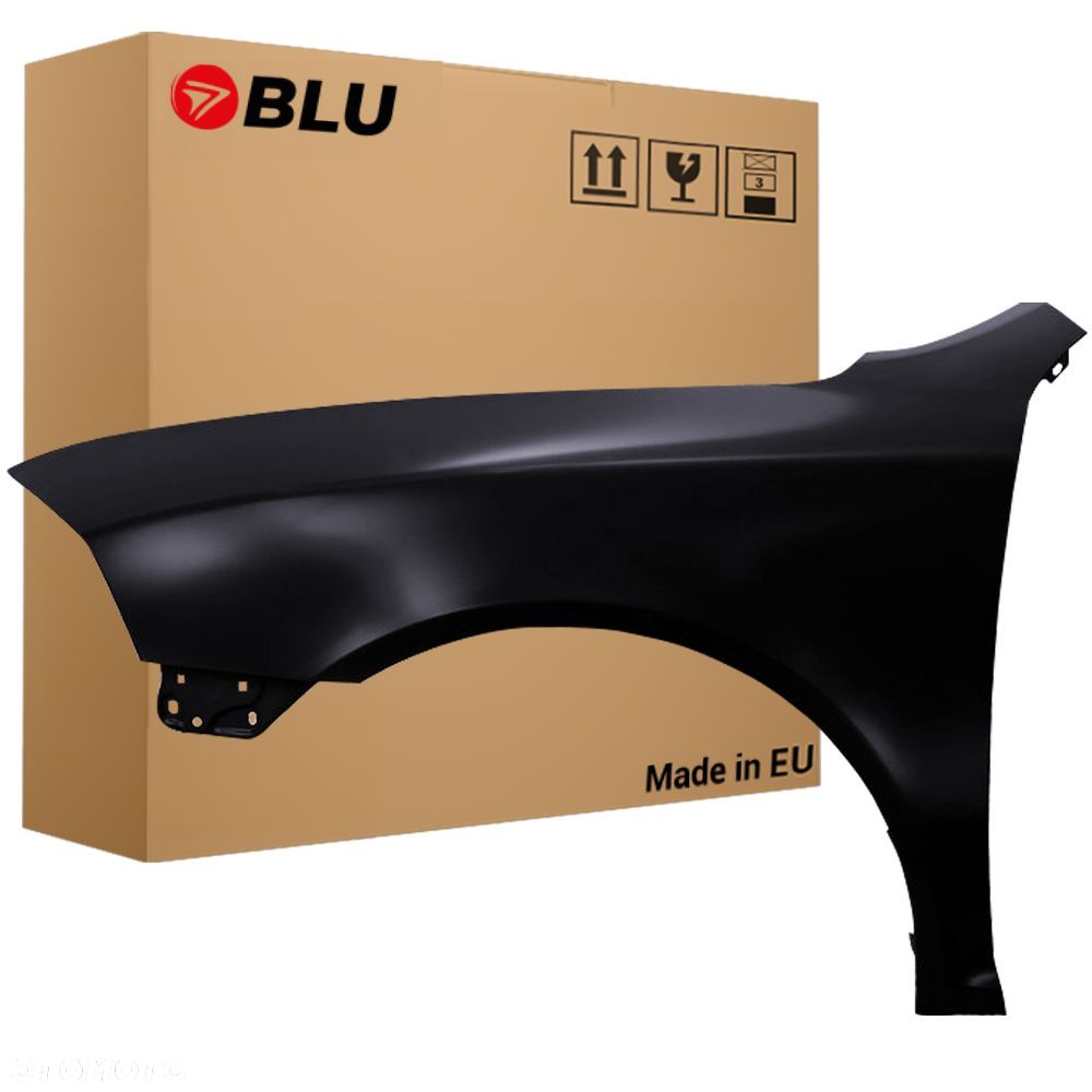 BLU Błotnik SKODA OCTAVIA II 2 9910 lewy czarny 04-12 przód ocynk SchwarzMagie - 1