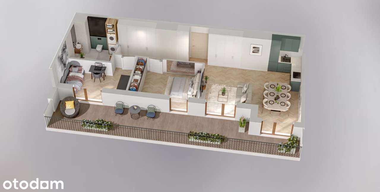 3 pokoje 68,21m2 z tarasem 28,74 m² Apartament PULSO Dębica ul. Lisa