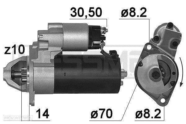 MOTOR DE ARRANQUE MERCEDES-BENZ CLASE A A 170 CDI (168.009, 168.109) 95CV 1689CC - 1