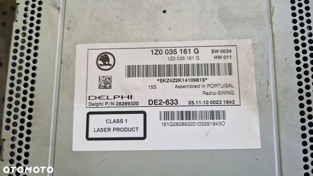 SKODA OCTAVIA II LIFT RADIO FABRYCZNE SWING 1Z0035161G - 4