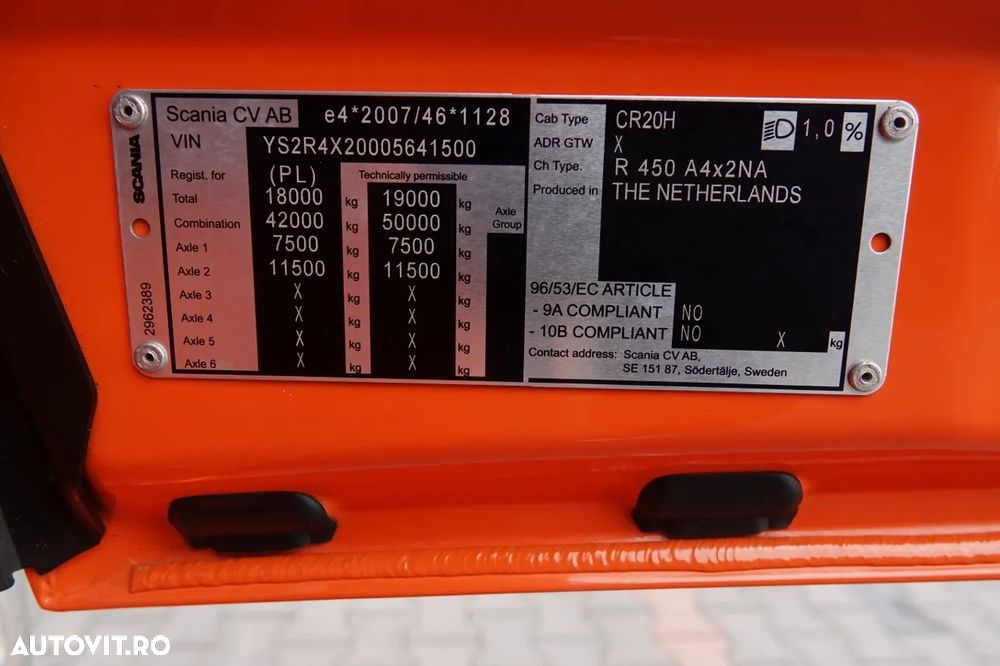 Scania R 450 / RETARDER / REZERVORE 1400 L / - 33
