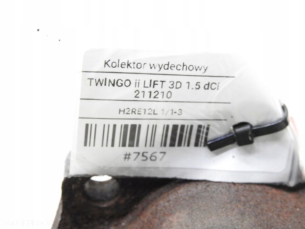 KOLEKTOR WYDECHOWY RENAULT TWINGO II 1.5 DCI - 6
