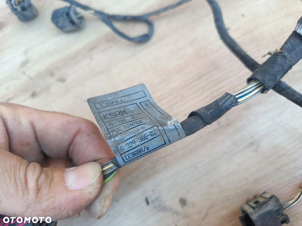 BMW E60 E61 WIĄZKA CZUJNIKÓW PARKOWANIA PDC TYLNA TYŁ ZDERZAKA 6928366 - 6