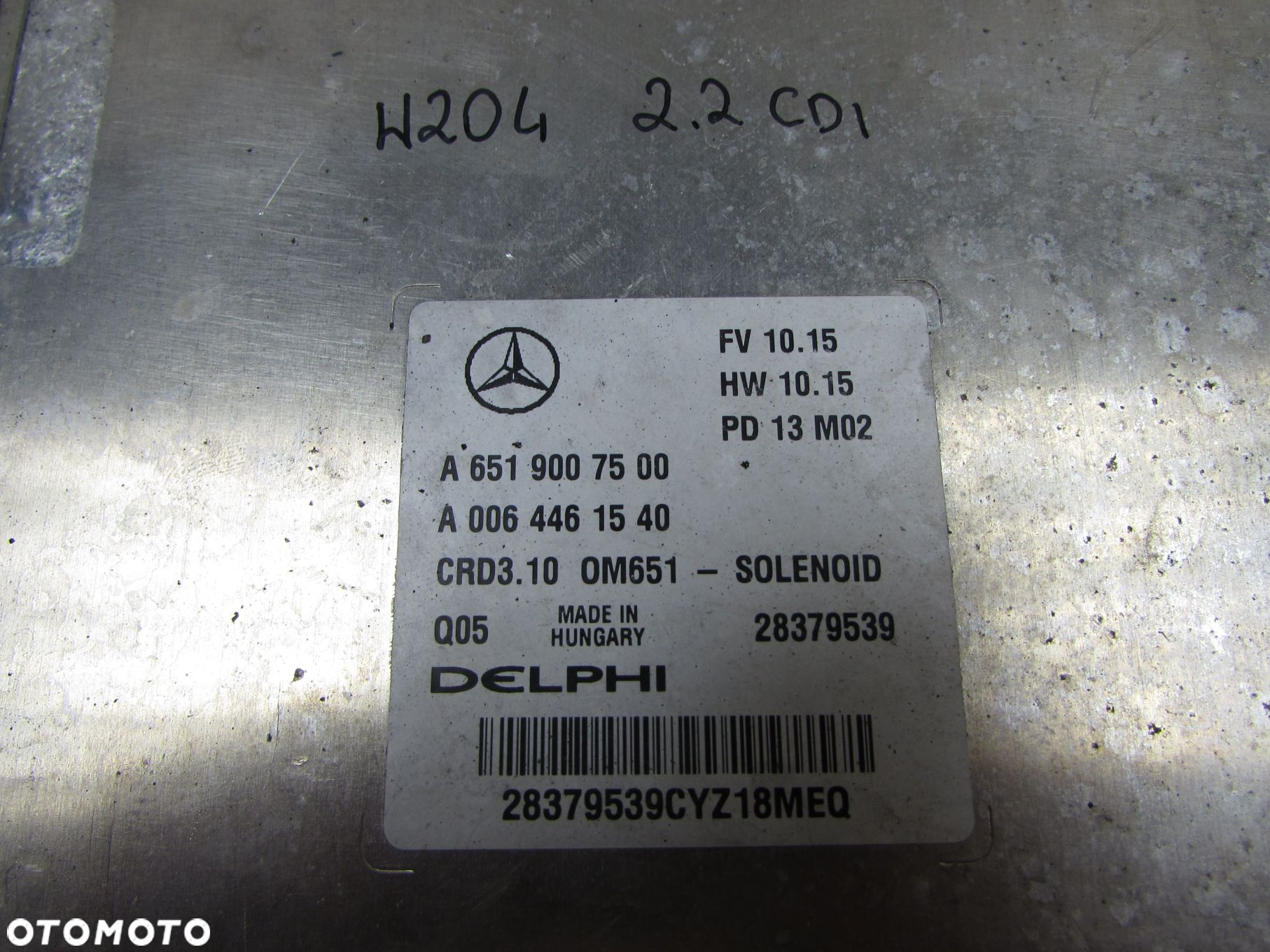 MERCEDES W212 W204 2.2 CDI 651 12-18 KOMPUTER STEROWNIK SILNIKA A6519007500 A0064461540 CRD3.10 - 5
