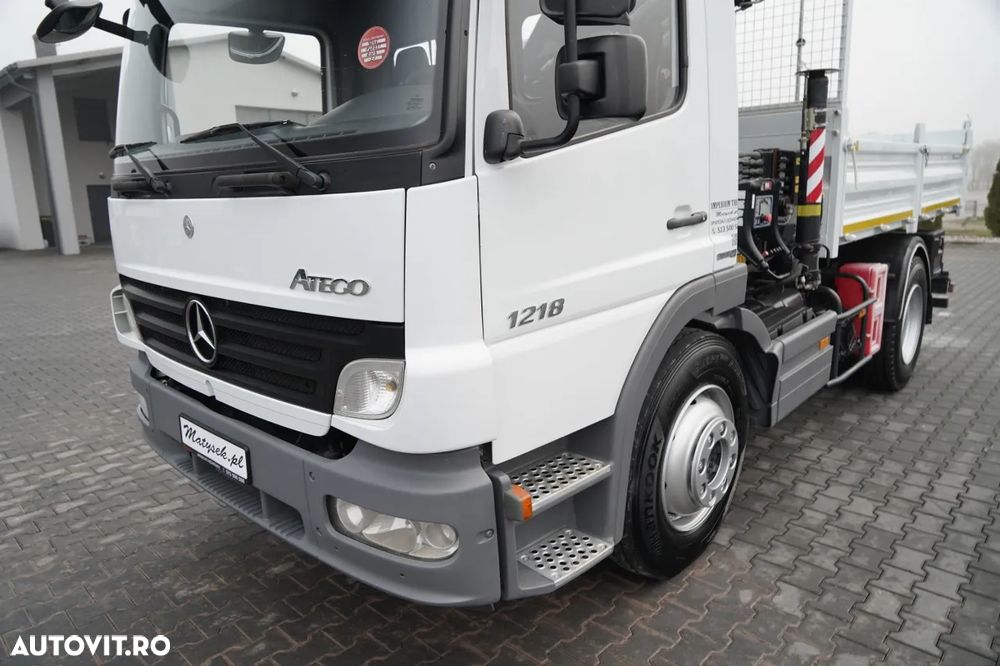Mercedes-Benz ATEGO 1218 / 4x2 / BASCULATOR + HDS HIAB 0088 BS-3 / PILOT / MANUAL - 11