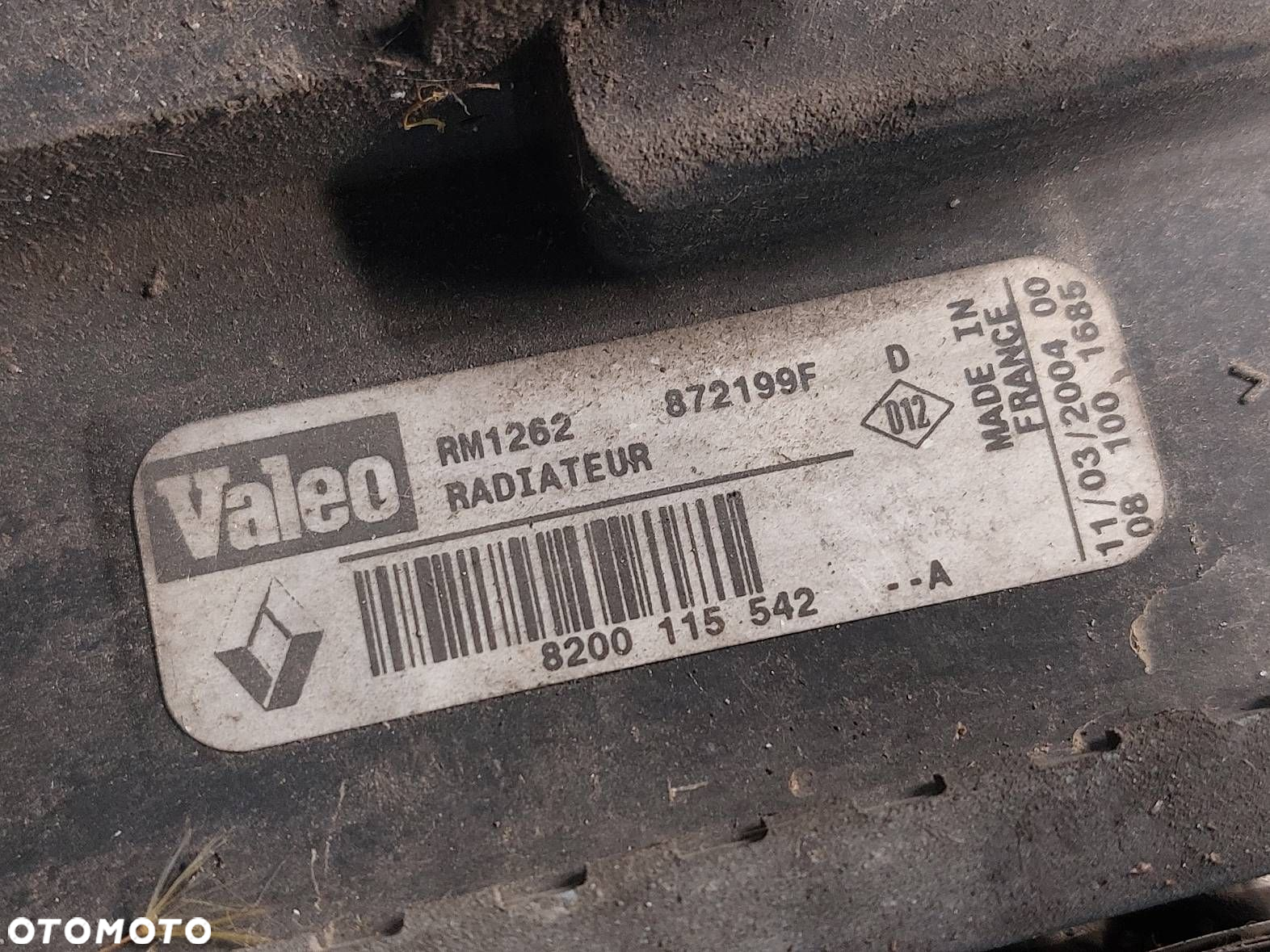 CHŁODNICA WODY + WENTYLATOR RENAULT MEGANE II 8200115542 8200115543 - 2