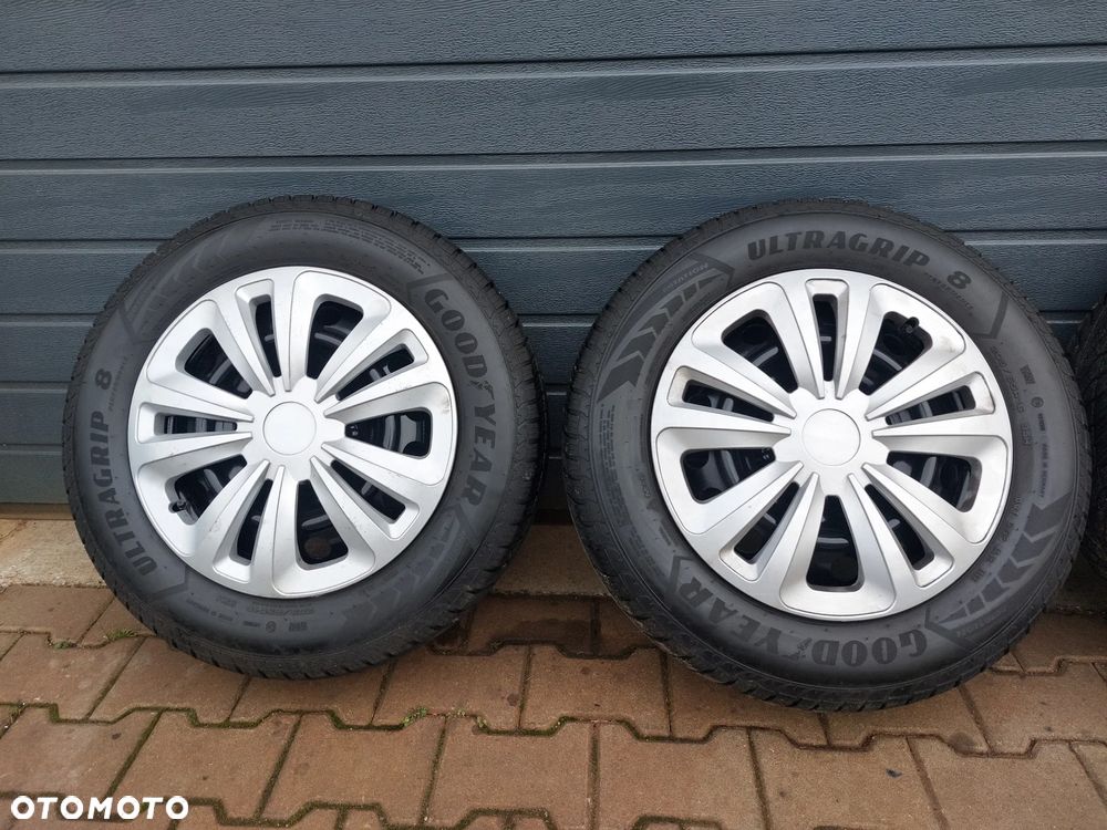 TOYOTA AURIS COROLLA FELGI STALOWE R16 6.5J ET45 5X114.3 OPONY ZIMOWE 205/65 R16 GOODYEAR ULTRAGRIP 8 DOT22 KOŁPAKI - 22