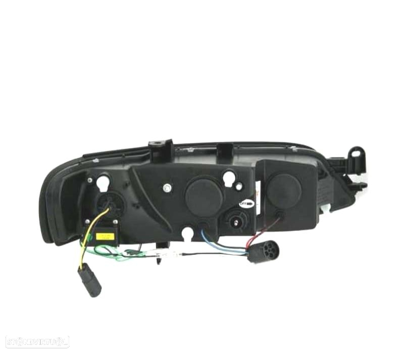 FARÓIS OPEL VECTRA B 99-02 LUZ DIURNA LED FUNDO NEGRO - 2