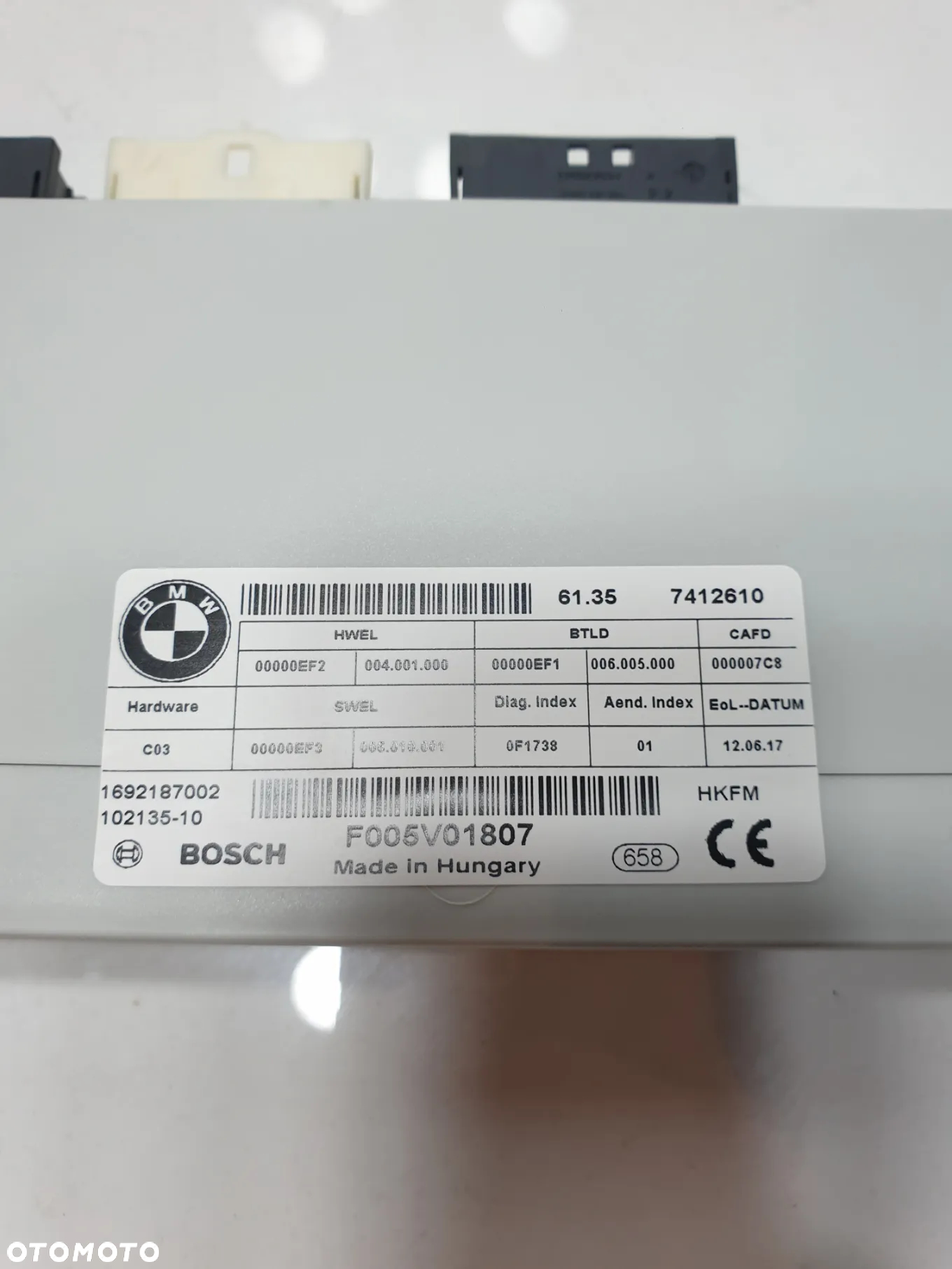 BMW F45 F46 MODUŁ STEROWNIK KLAPY BAGAŻNIKA 7412610 POTESTOWY MINIMALNY PRZEBIEG - 2