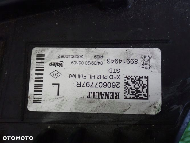 RENAULT TALISMAN LED MATRIX VISION reflektor lewy lampa lewa 260607797R - 7