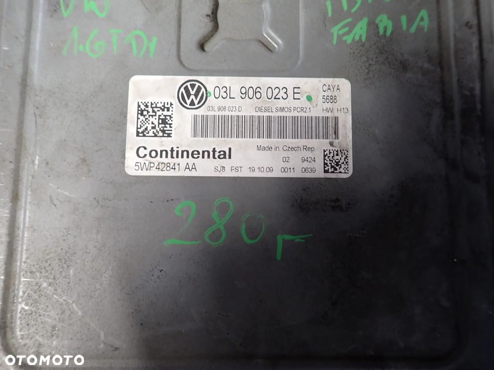 VW SEAT SKODA KOMPUTER STEROWNIK SILNIKA 03L906023E - 6