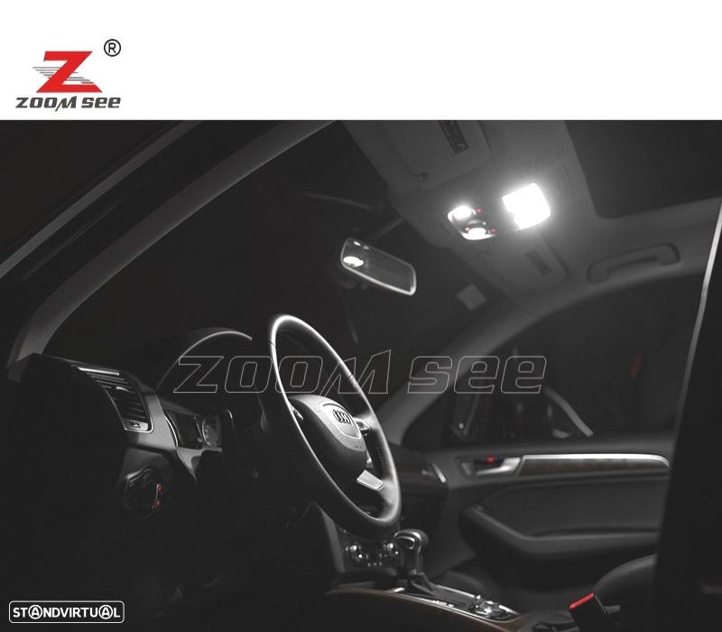 KIT COMPLETO DE 24 LÂMPADAS LED INTERIOR PARA AUDI Q7 4L S LINE 2005 -2014 - 4