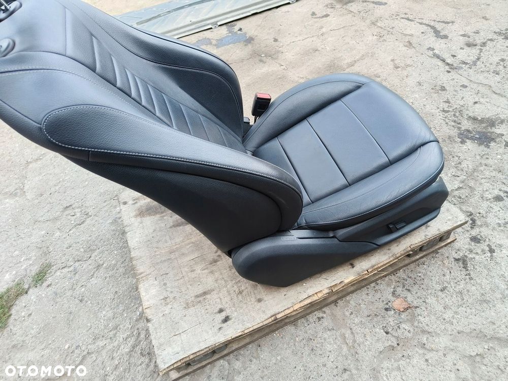 MERCEDES E KLASA W213 FOTEL PASAŻERA PRAWY GRZANY CZARNA SKÓRA - 5