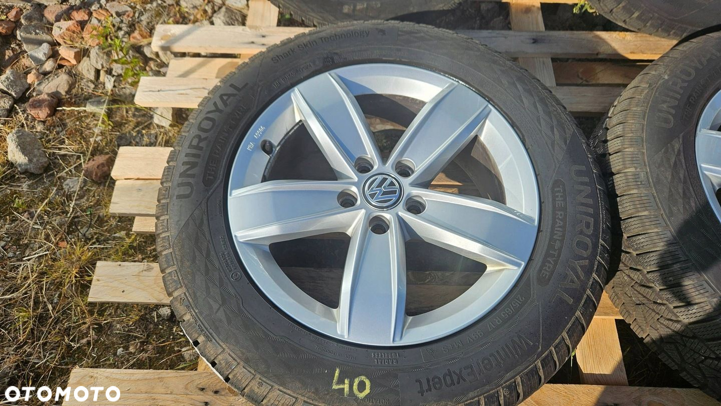 FELGI VW TIGUAN 6.5x17" ET38 5NA071497 OPONY UNIROYAL 215/65 R17 MS - 3