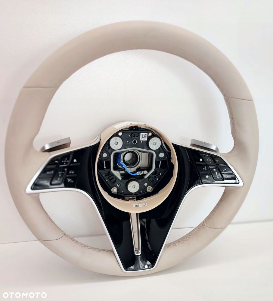 MERCEDES W213 W223 KIEROWNICA SKÓRA GRZANA ŁOPATKI - 3