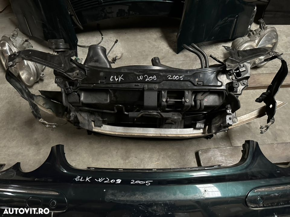 Toate piesele din fata MERCEDES CLK an 2005 diesel : capota, bara fata, grila, trager, radiatoare, ventilator, faruri, aripi - 3