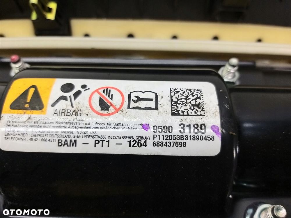 Airbag pasażera Chevrolet Aveo III 2011-2014 T300 95903189 ORYGINAŁ - 7
