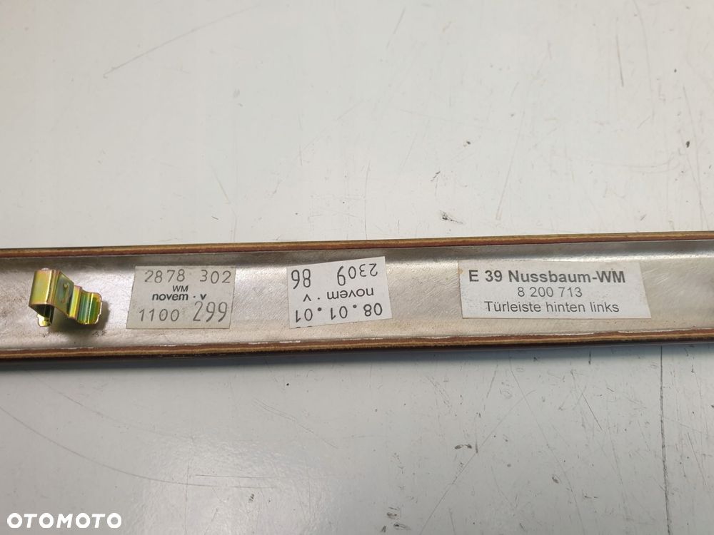 BMW E39 LISTWA DRZWI dekor LEWY TYŁ TYLNA 8200713 - 2