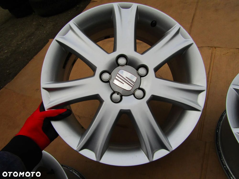 4x Felgi Aluminiowe 17 Seat Leon Altea VW Caddy Golf V VI T4 Jetta Skoda Octavia II 7 j 5x112 ET54 piasta 57,1 nr oryginału 1P0601025J - 17