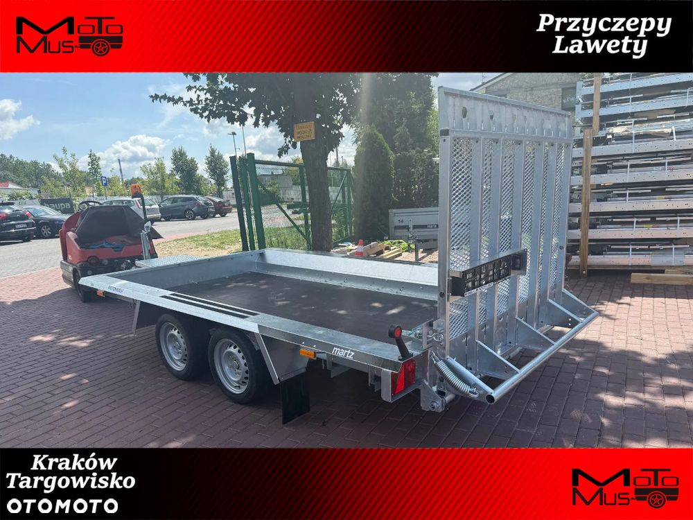 Martz Przyczepa do przewozu sprzętu budowlanego Martz Bau 3 350/2 350x160 2700kg 2 osie pod koparke koparka walec MOTOMUS - 1