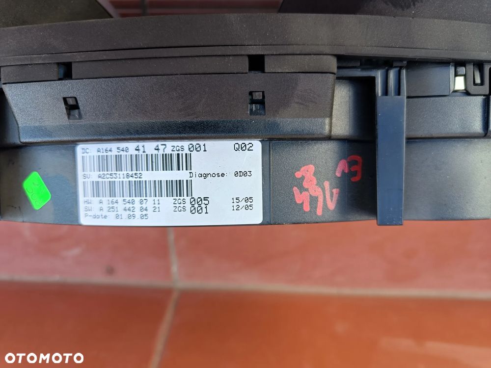 MERCEDES W164 ML 3.0 V6 CDI LICZNIK ZEGARY EU A1645404147 - 2