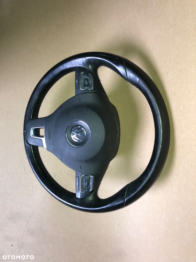 Kierownica multifunkcja skóra z poduszką VW Passat 3C8419091BC - 1