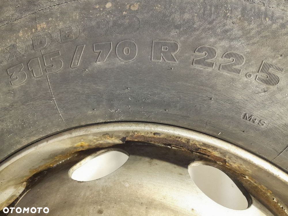 SCANIA R KOŁO TYLNE BLIŹNIAK FELGA STALOWA Z OPONĄ 315/70 R22.5 154/150L - 2