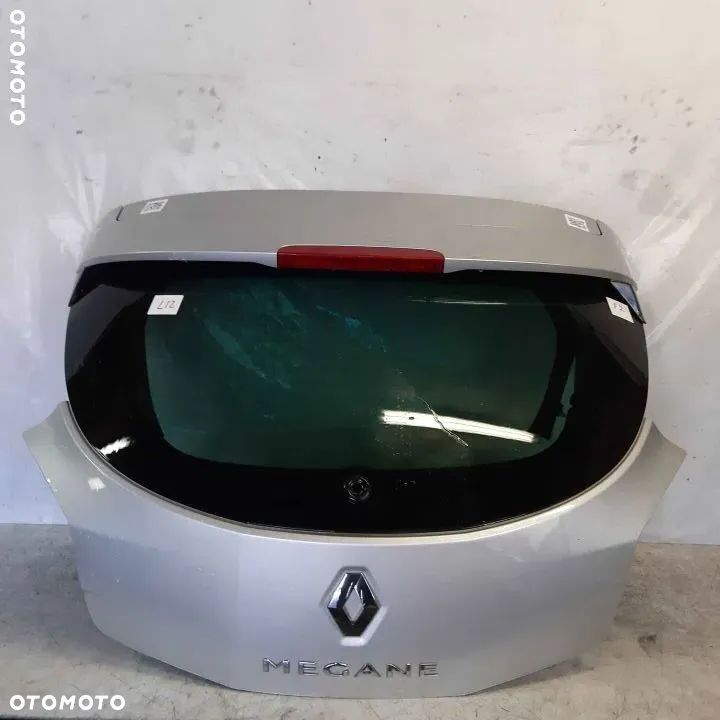 / KLAPA BAGAŻNIKA TYŁ TYLNA RENAULT MEGANE III 3 COUPE 3D 3 DRZWI HB TED69 SREBRNY - 1