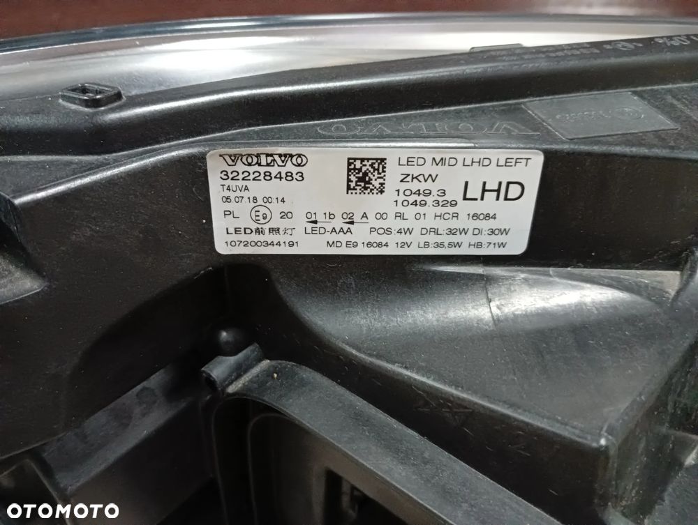 Volvo V40 Full Led lewy reflektor Lampa EUROPA - 4