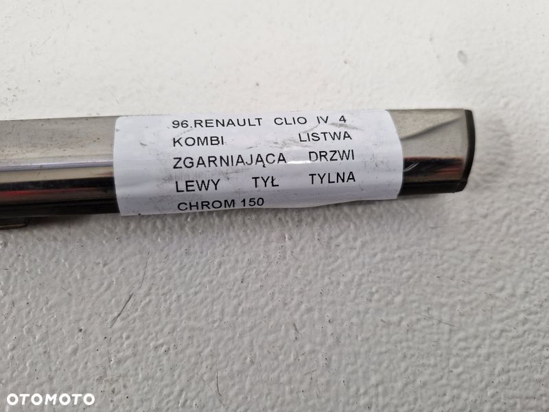 renault clio 4 iv kombi listwa zgarniająca drzwi lewy tył lewa tylna chrom - 4