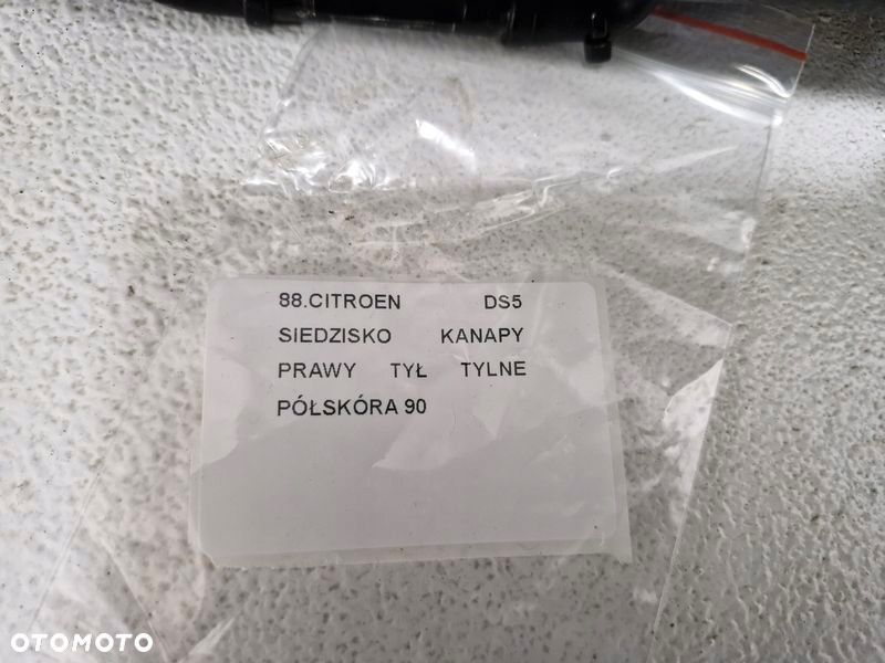 citroen ds5 siedzsiko siedzenie kanapy prawy tył tylne półskóra - 6