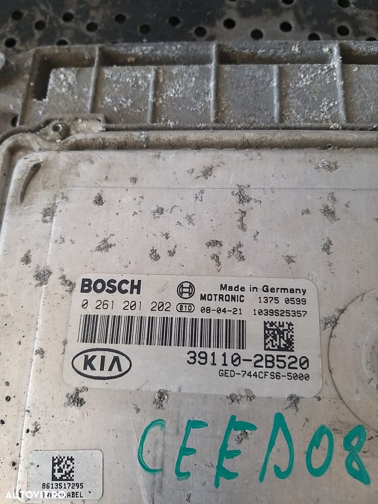 Ecu calculator motor 1.4 b kia ceed 1 ed 0261201202 391102b520 - 3