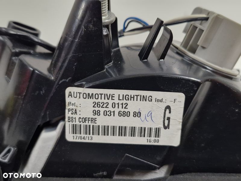 CITROEN DS5 LAMPA LEWY TYŁ TYLNA W KLAPĘ 9803168080 - 4