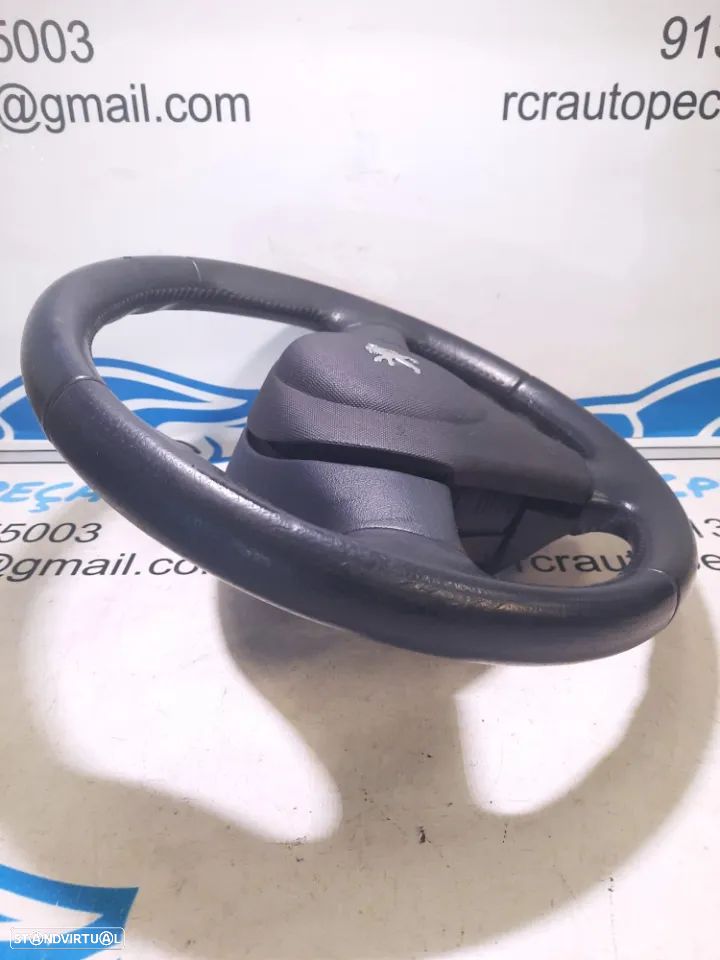 VOLANTE GUIADOR COMPLETO PEUGEOT 1007 PELE AIRBAG 96506736NP 4109FP 96441877 4112HE - 4