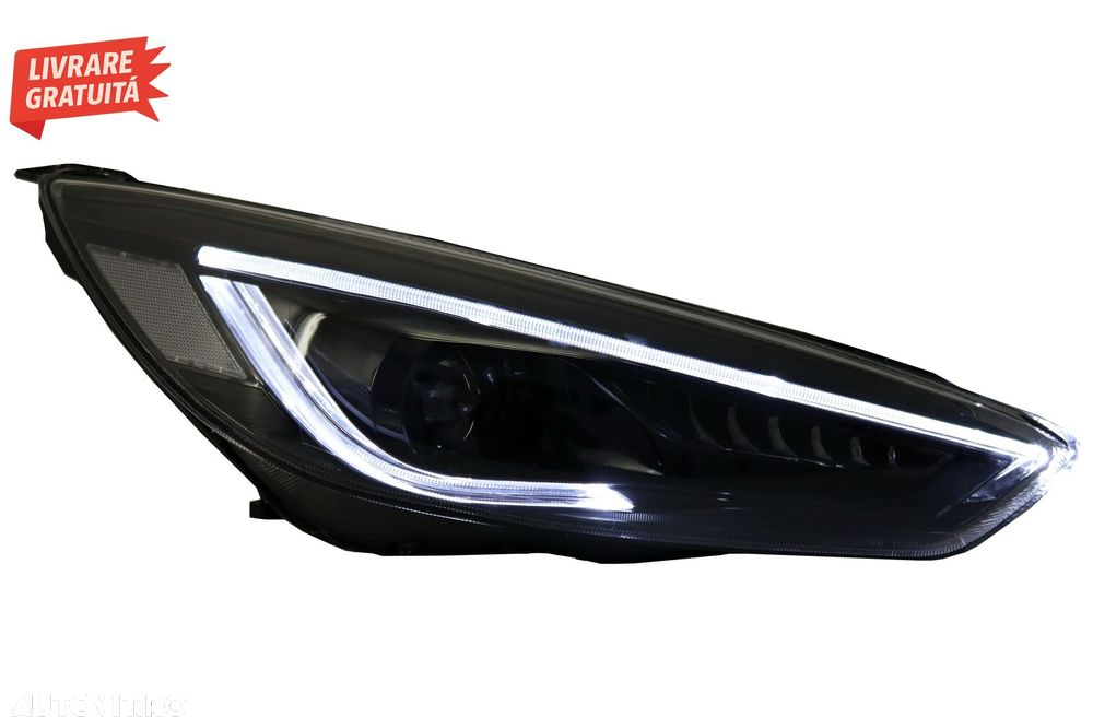 Faruri LED DRL Ford Focus III Mk3 Facelift (2015-2017) Bi-Xenon Design Semnalizare- livrare gratuita - 6