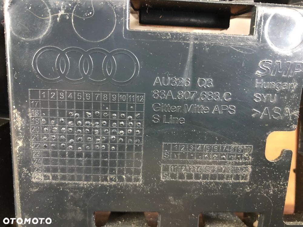 zg-1 grill atrapa zderzaka audi q3 s-line 83a807683c (2011 – 2018) -gwarancja - 8