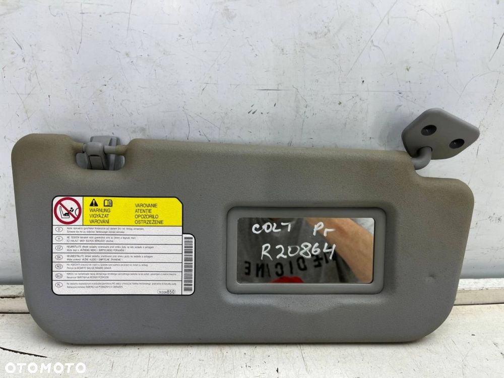 Daszek Mitsubishi Colt VI 6 Z30 04-12r. prawy pasażera przeciwsłonecznik OSŁONA SŁONECZNA przesłonka - 1