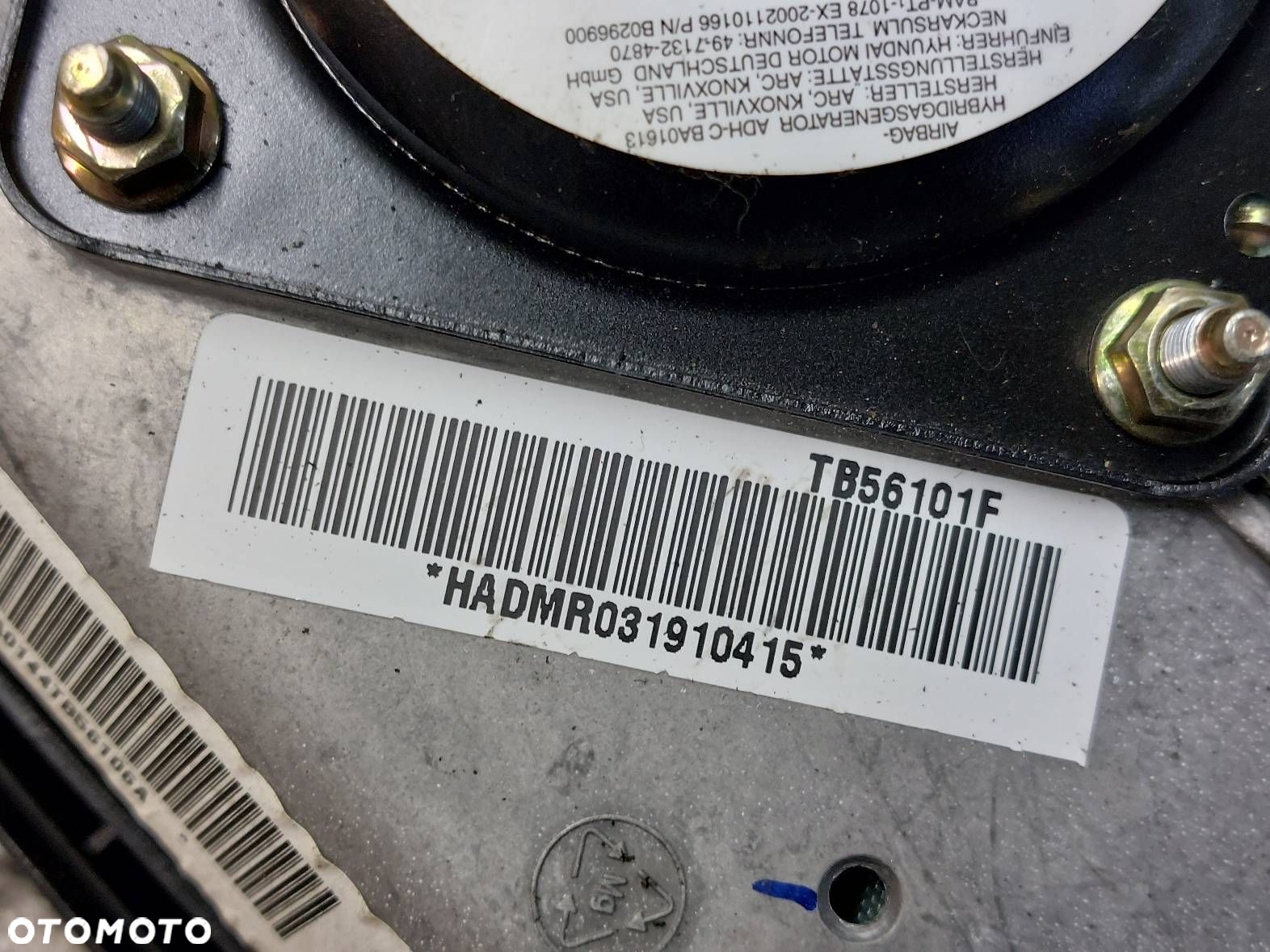 KIEROWNICA + PODUSZKA HYUNDAI GETZ I 56100-1C500 TB56101F - 9