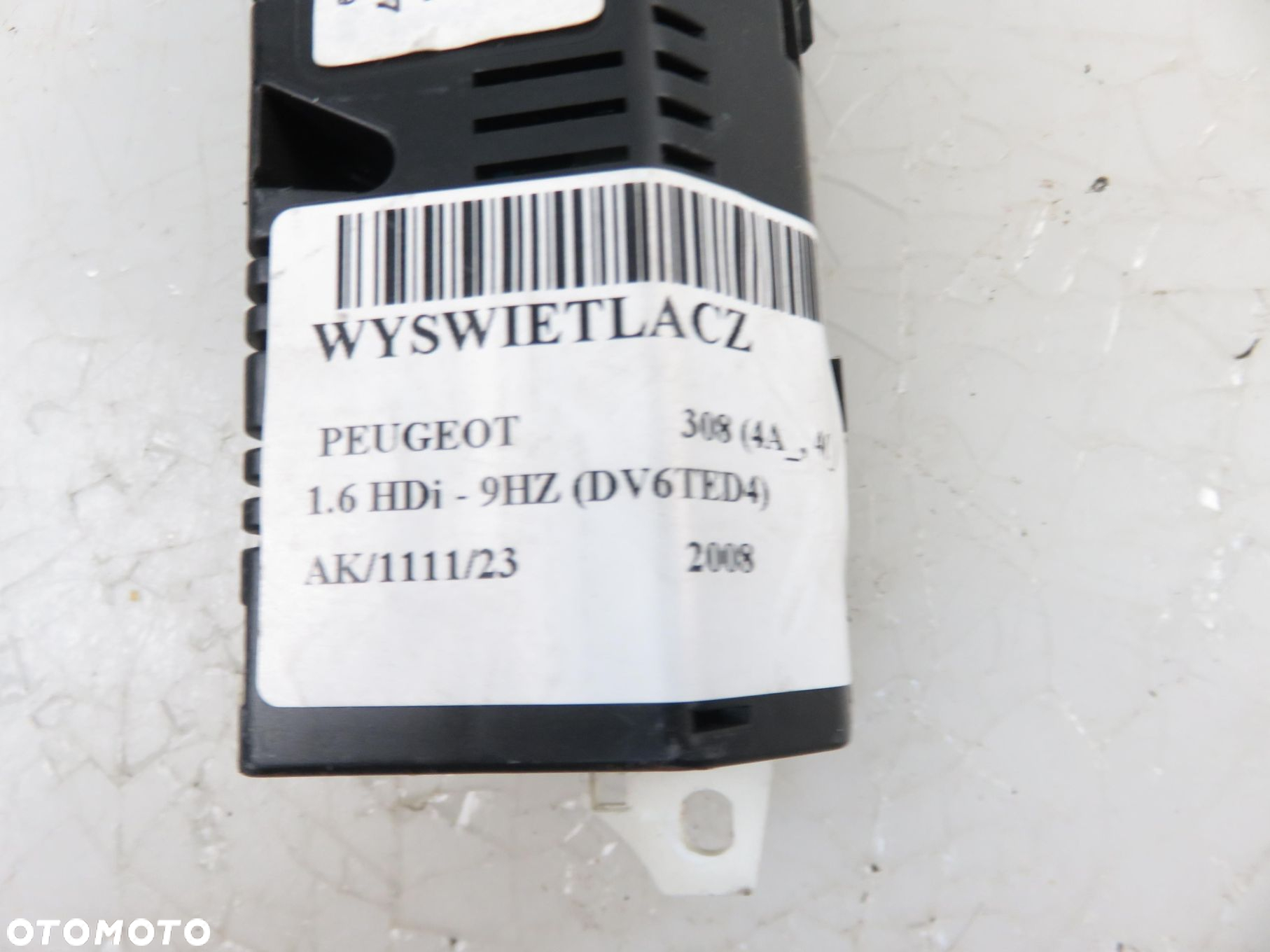 WYŚWIETLACZ PEUGEOT 308 (4A_, 4C_) 9646444280 - 3