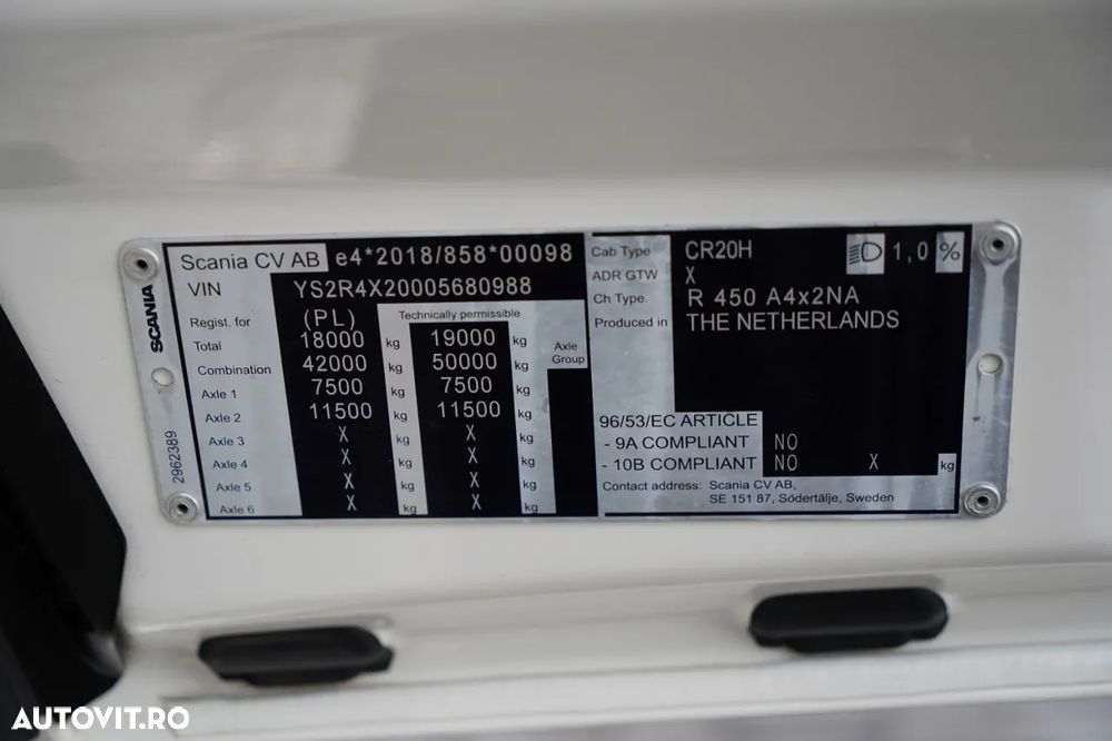 Scania R 450 / RETARDER / I-PARK COOL / 100% ANVELOPE / CONTRACT AUR - 33