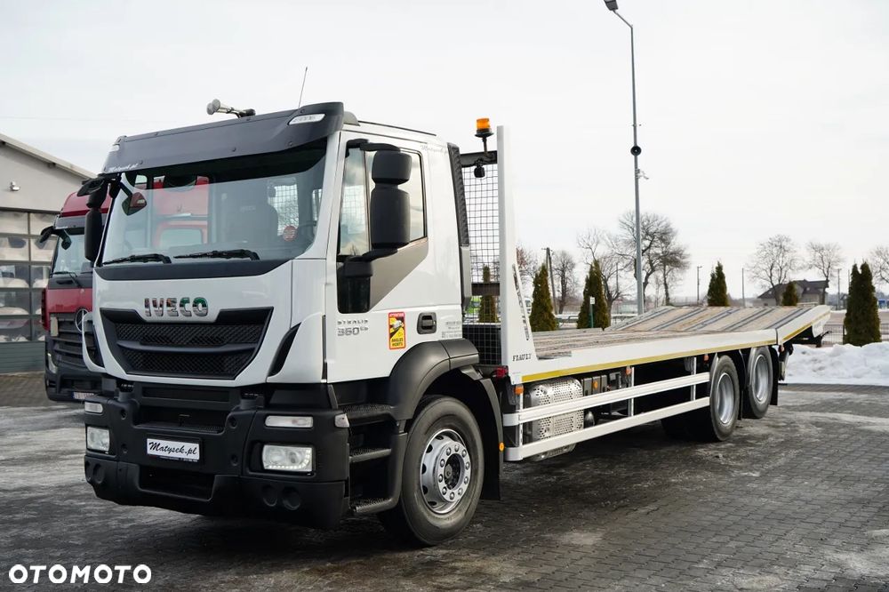 Iveco STRALIS 360 / 6X2 /  LAWETA / PLATFORMA 9,3 M / NAJAZDY HYDRAULICZNE / WYCIĄGARKA / OŚ PODONOSZONA  / EURO 6 - 16