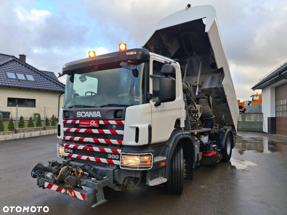 Scania 94G Zamiatarka Uliczna Bucher 2 Silniki Odchwaszczarka Szczotki L/R Specjalny - 15
