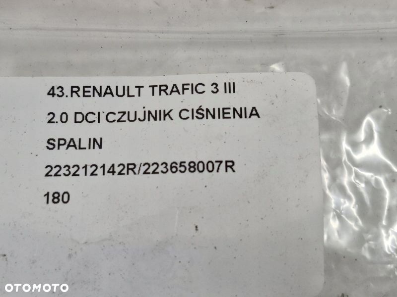 RENAULT TRAFIC III 3 2.0 DCI CZUJNIK CIŚNIENIA SPALIN 223212142R 223658007R - 7