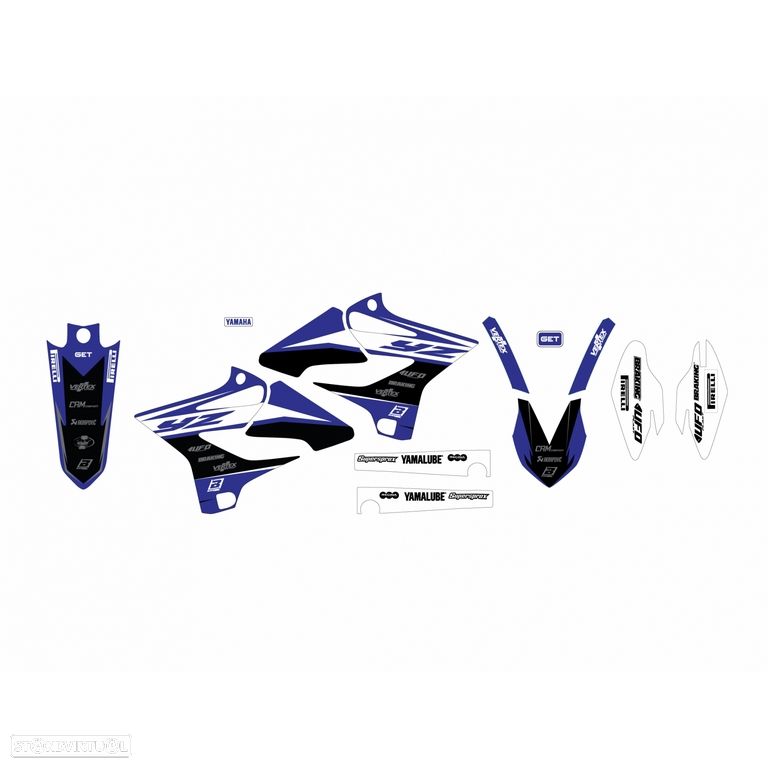 kit autocolantes + capa de banco blackbird replica factory racing yamaha yz 125 / 250 - 2