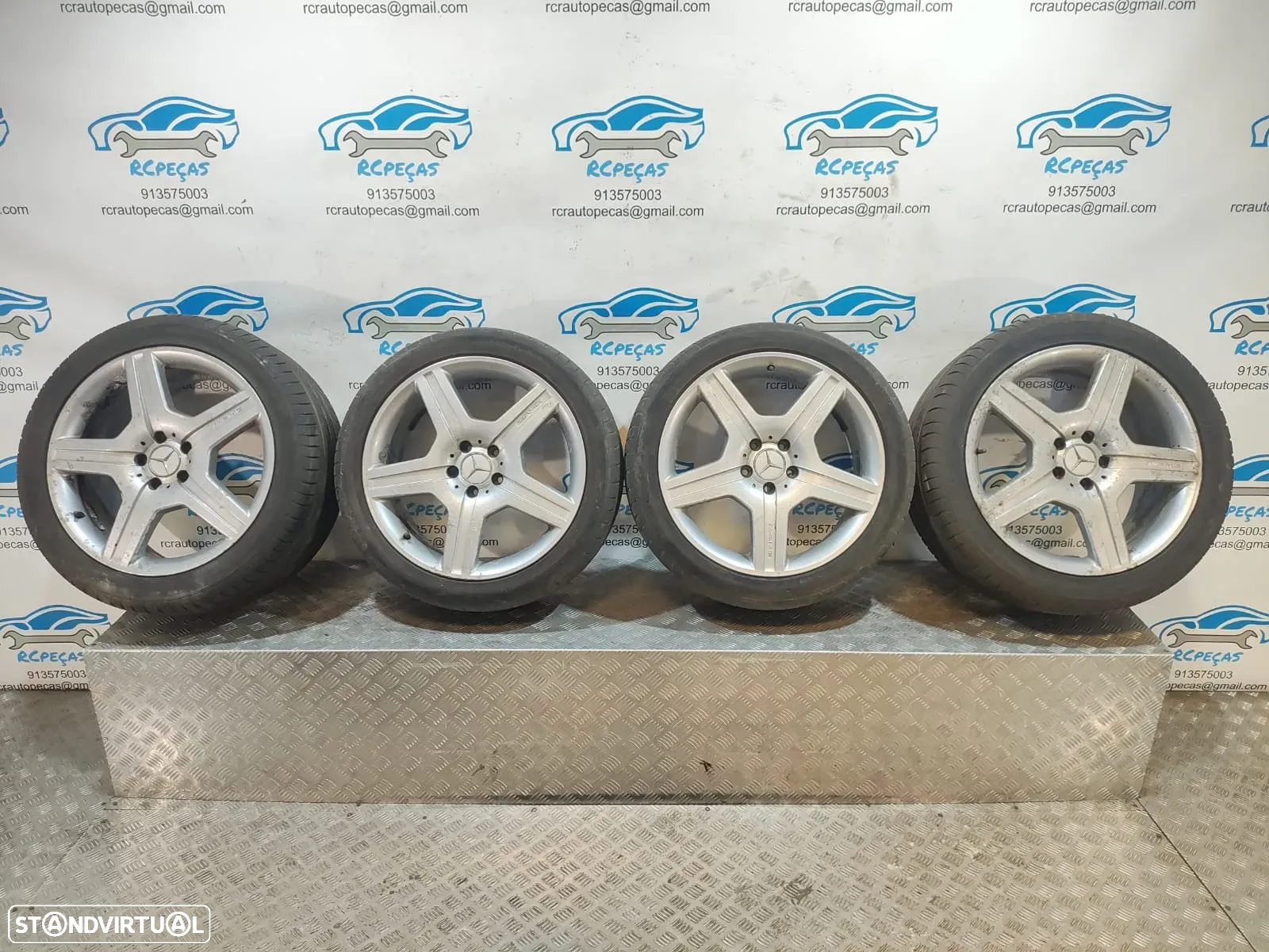 - Jantes 19 Originais Mercedes Benz Class S W221 AMG 8,5J 9,5J ET43 5x112 - 14