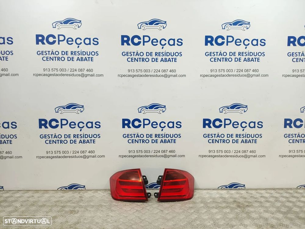 Conjunto Farolins Led Traseiros Trás Esquerdo Direito BMW Serie 3 F30 Sedan Carro 2011 - 2018 - 5